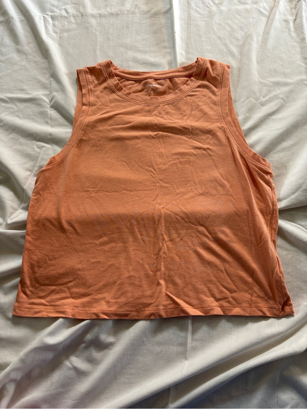 Women's Sleeveless Crop Tank Top in Coral